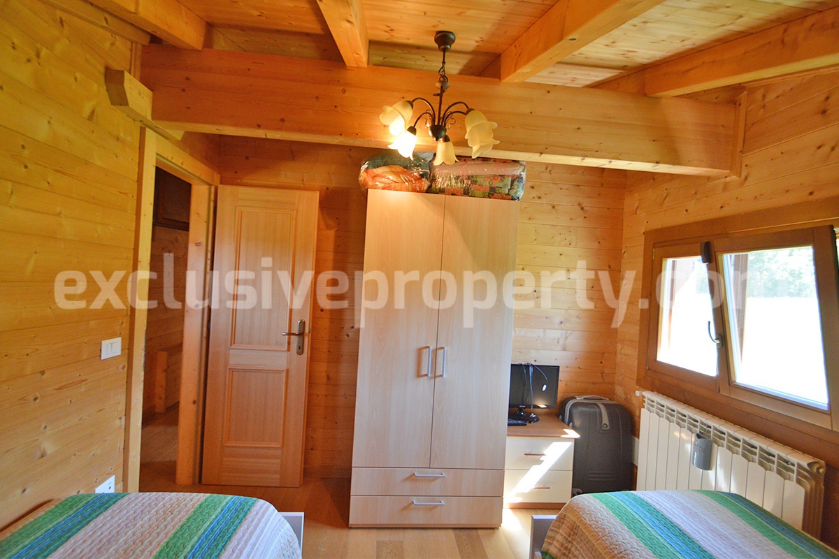 Wooden Country House for Sale in Italy - Furnished Villa with Land and Panoramic Views