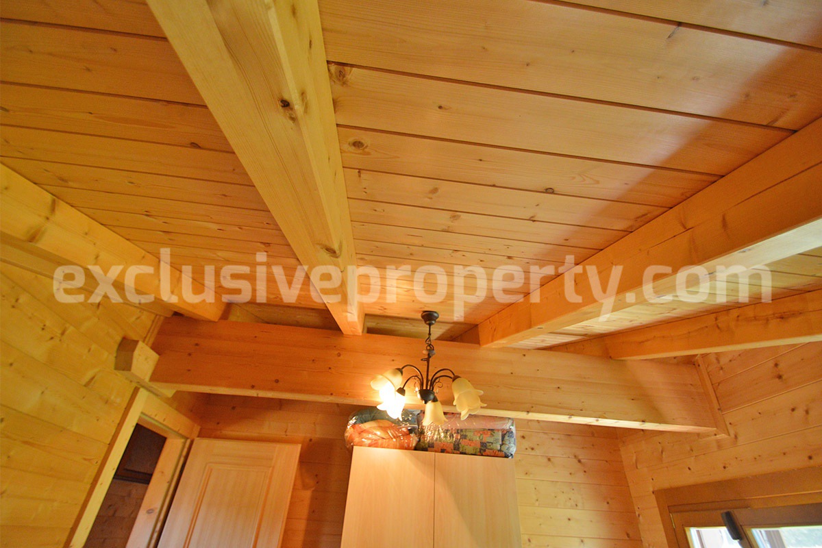 Wooden Country House for Sale in Italy - Furnished Villa with Land and Panoramic Views