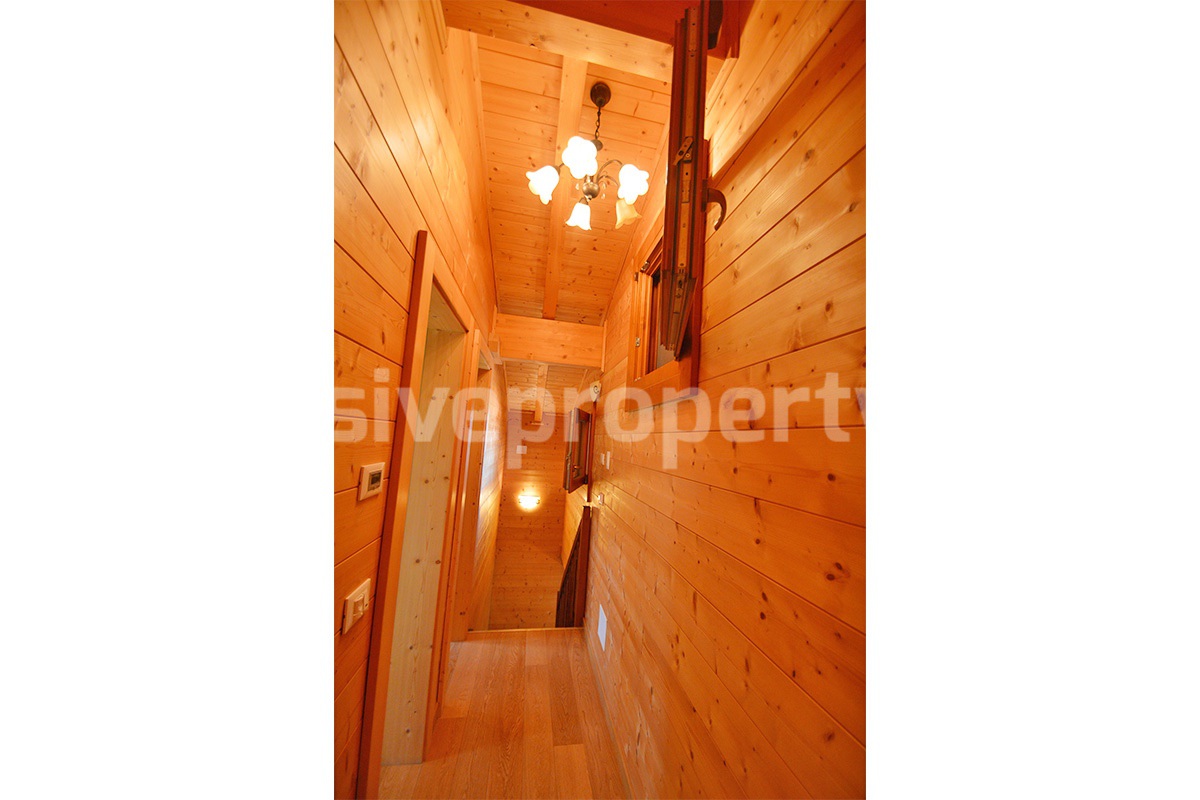 Wooden Country House for Sale in Italy - Furnished Villa with Land and Panoramic Views