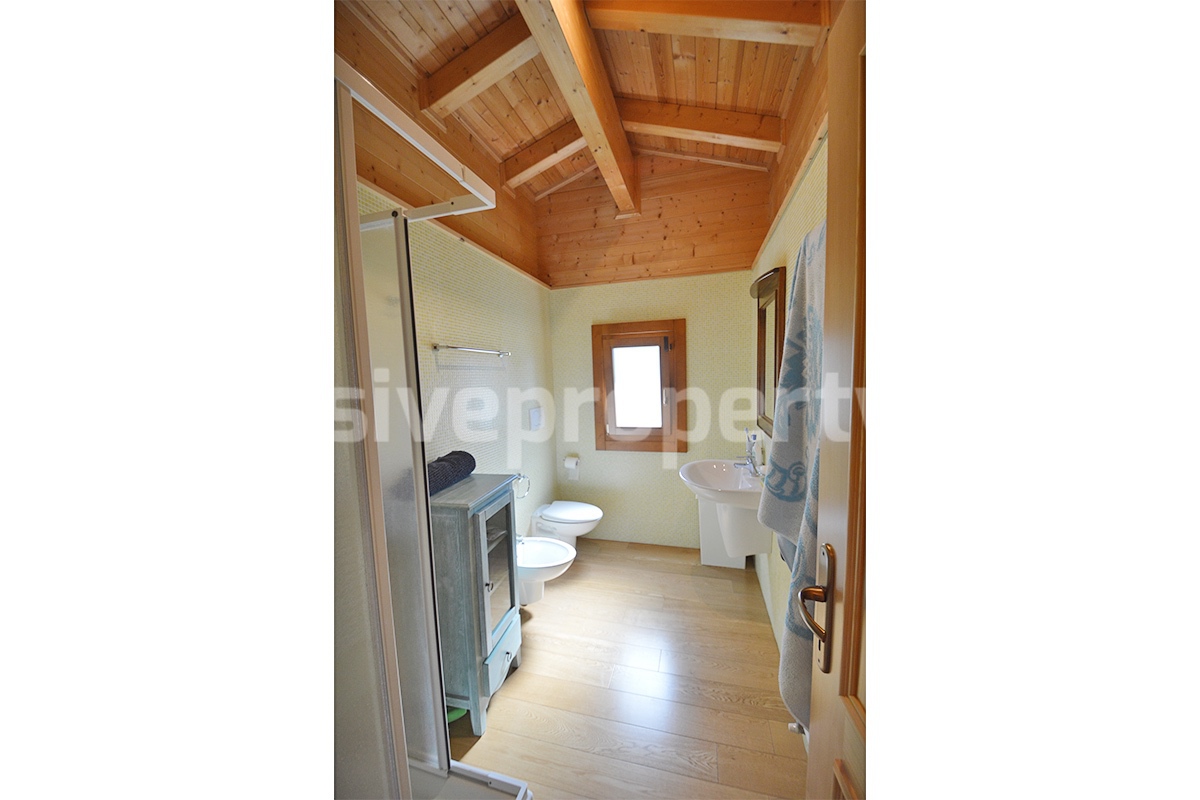 Wooden Country House for Sale in Italy - Furnished Villa with Land and Panoramic Views
