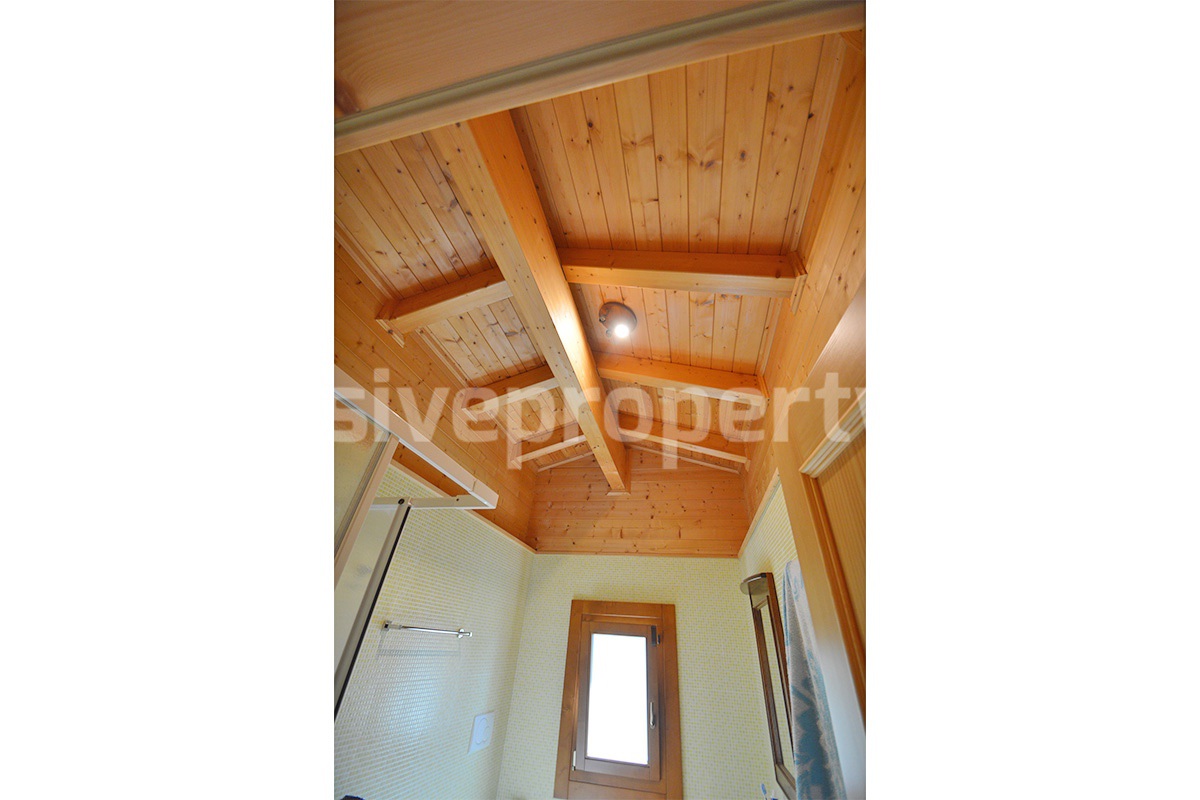 Wooden Country House for Sale in Italy - Furnished Villa with Land and Panoramic Views