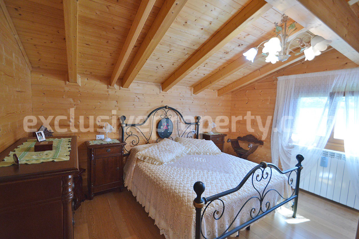 Wooden Country House for Sale in Italy - Furnished Villa with Land and Panoramic Views