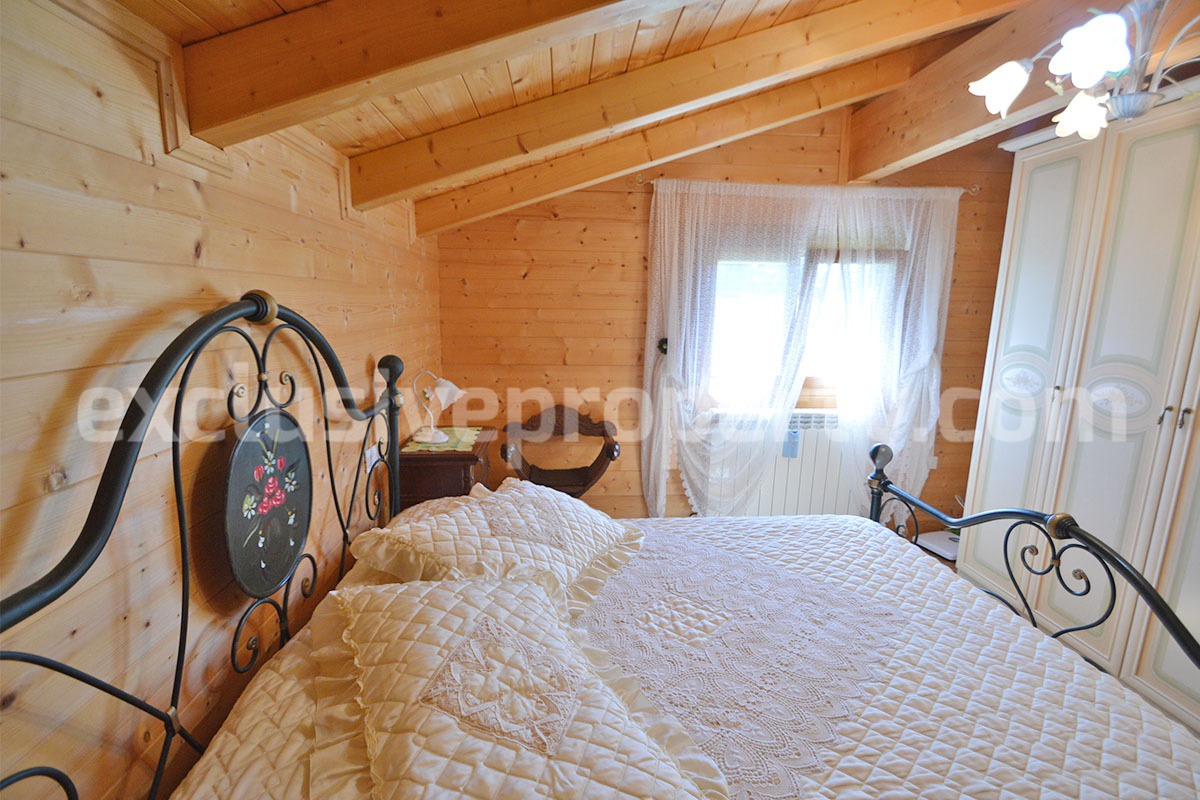 Wooden Country House for Sale in Italy - Furnished Villa with Land and Panoramic Views