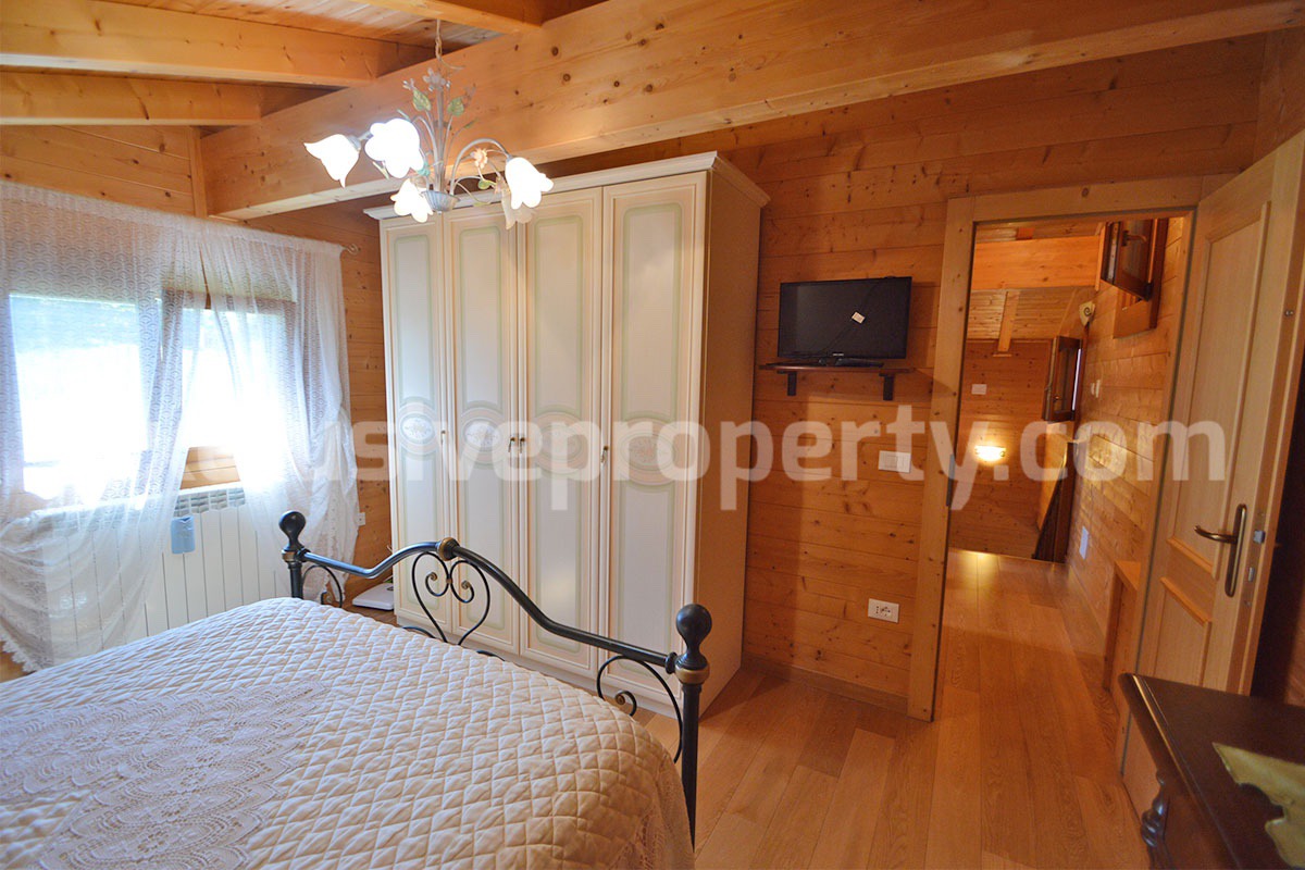 Wooden Country House for Sale in Italy - Furnished Villa with Land and Panoramic Views