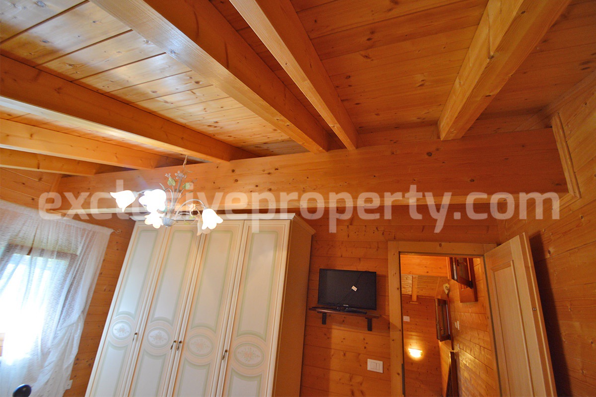 Wooden Country House for Sale in Italy - Furnished Villa with Land and Panoramic Views