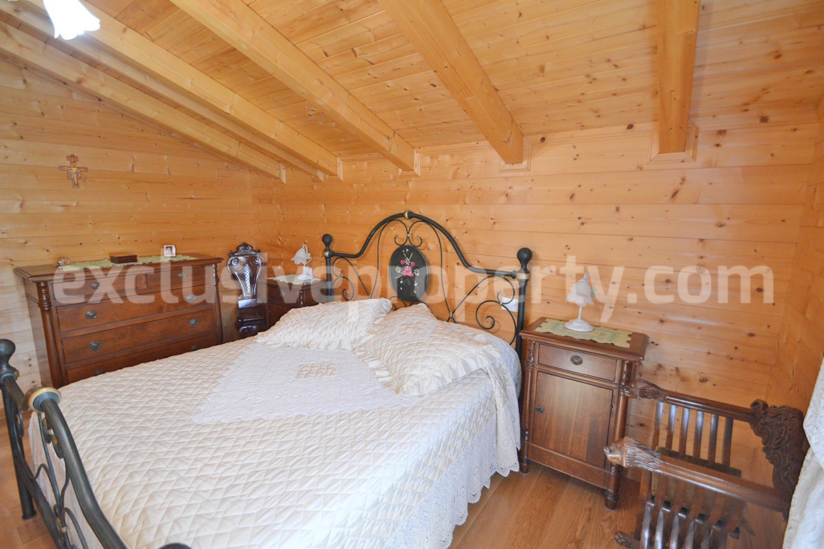 Wooden Country House for Sale in Italy - Furnished Villa with Land and Panoramic Views