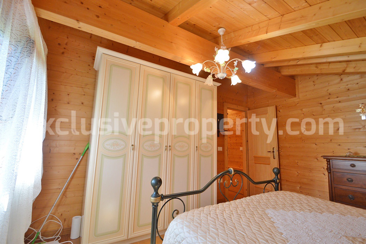 Wooden Country House for Sale in Italy - Furnished Villa with Land and Panoramic Views