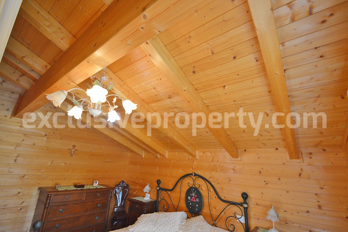 Wooden Country House for Sale in Italy - Furnished Villa with Land and Panoramic Views