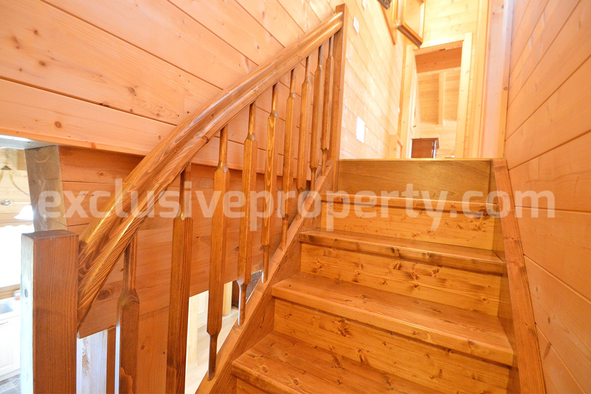 Wooden Country House for Sale in Italy - Furnished Villa with Land and Panoramic Views