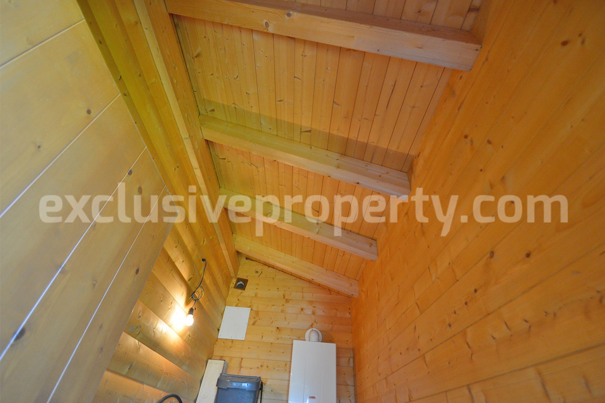 Wooden Country House for Sale in Italy - Furnished Villa with Land and Panoramic Views
