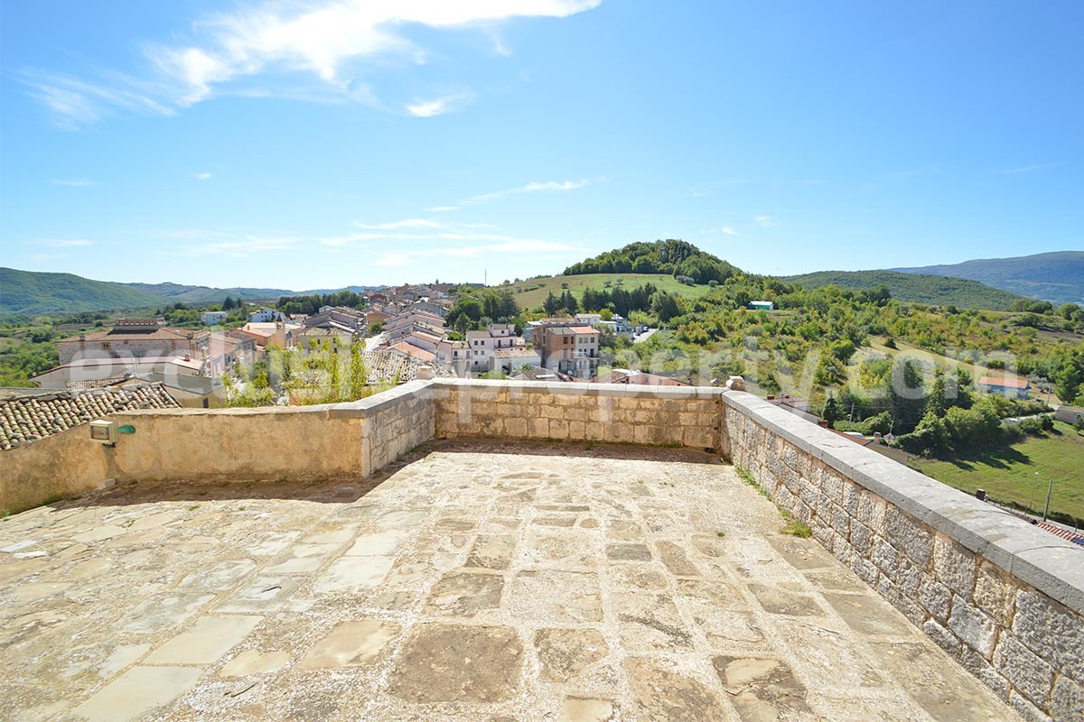 Historic Palace for Sale in Italy - Bagnoli del Trigno - Molise - Enormous Panoramic Terrace and Unique Rock Garden