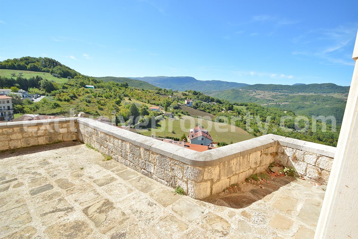 Historic Palace for Sale in Italy - Bagnoli del Trigno - Molise - Enormous Panoramic Terrace and Unique Rock Garden