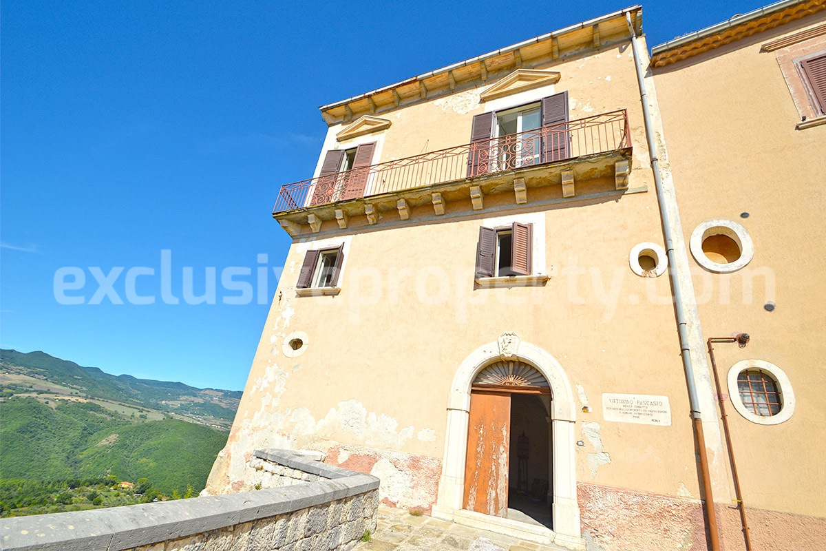 Historic Palace for Sale in Italy - Bagnoli del Trigno - Molise - Enormous Panoramic Terrace and Unique Rock Garden