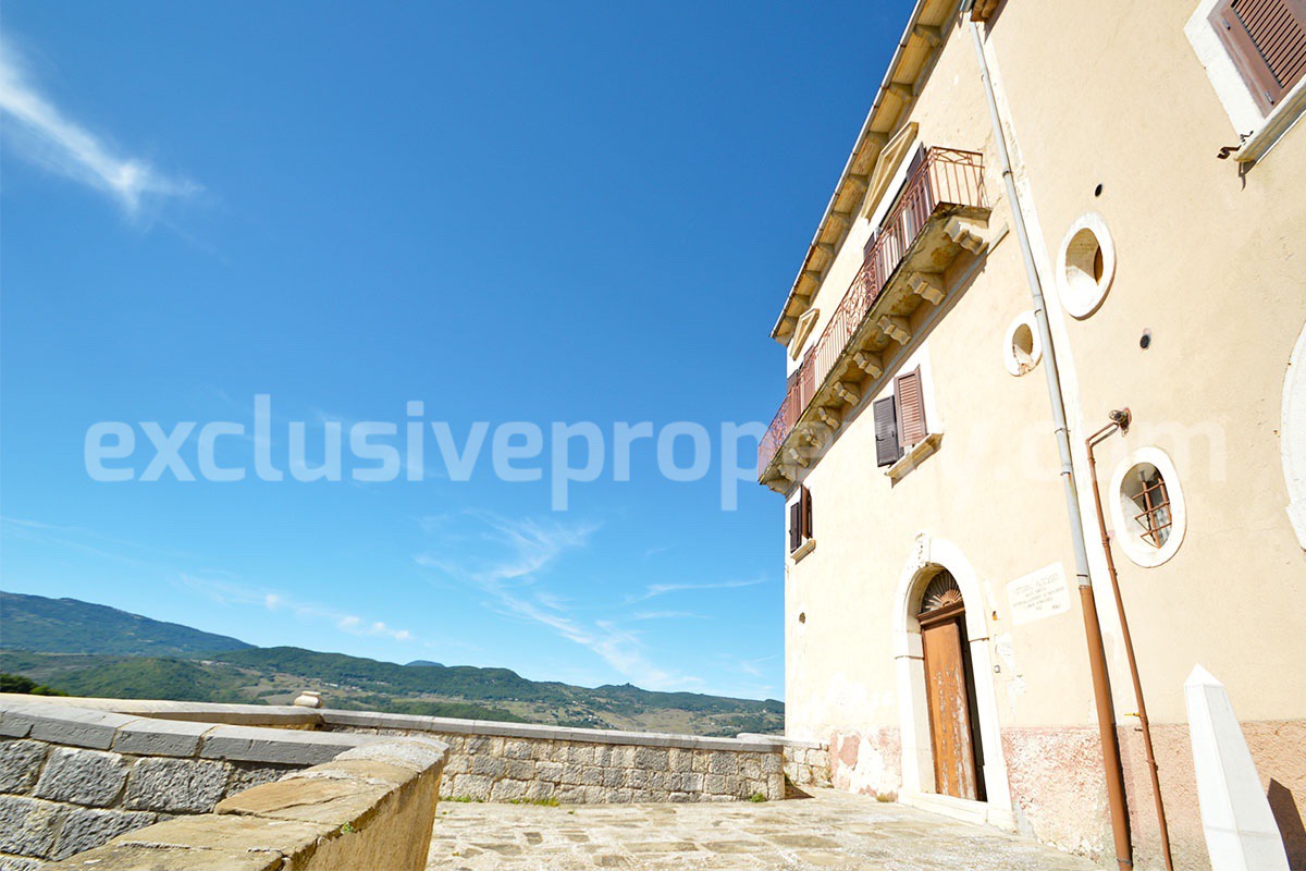 Historic Palace for Sale in Italy - Bagnoli del Trigno - Molise - Enormous Panoramic Terrace and Unique Rock Garden