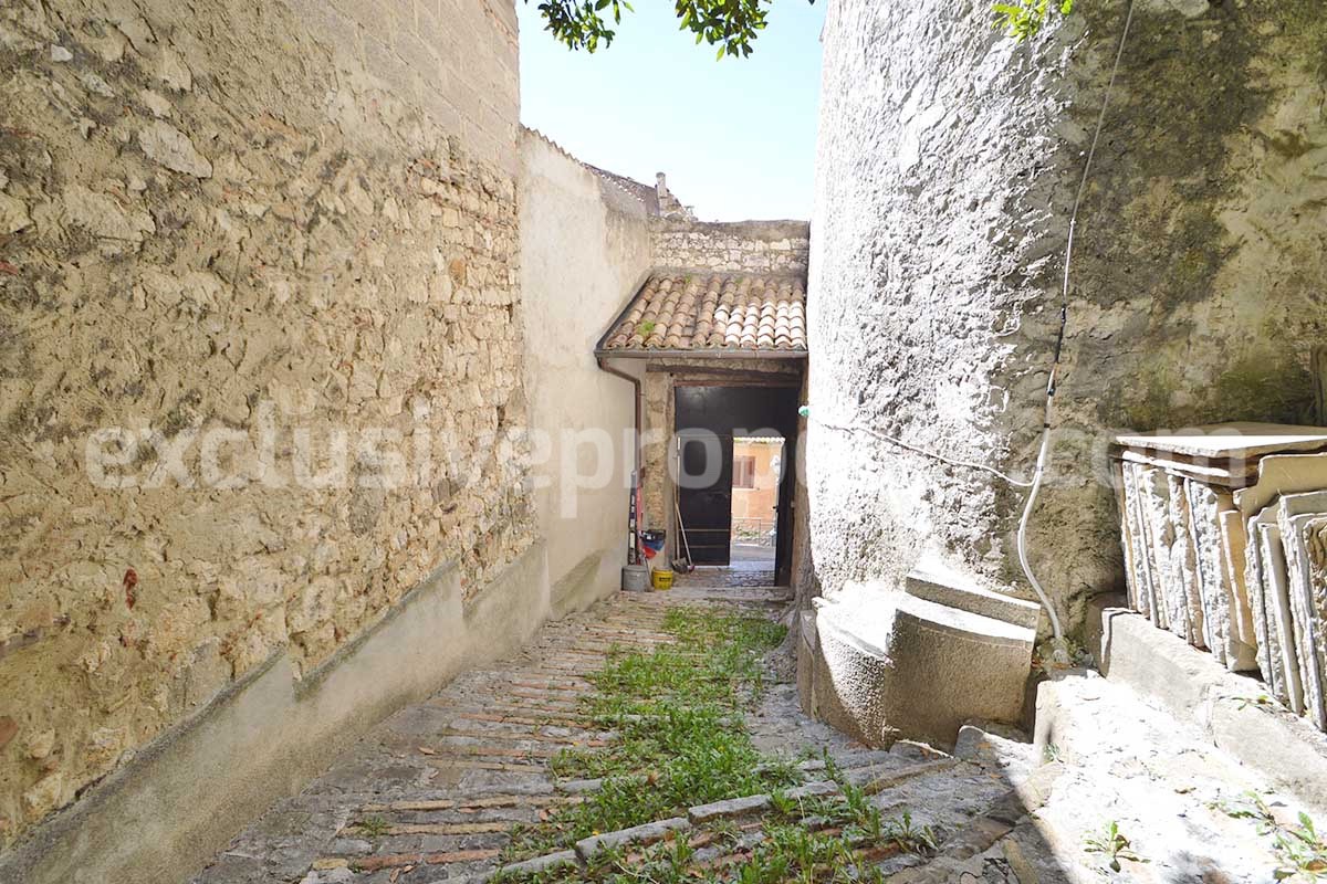 Historic Palace for Sale in Italy - Bagnoli del Trigno - Molise - Enormous Panoramic Terrace and Unique Rock Garden