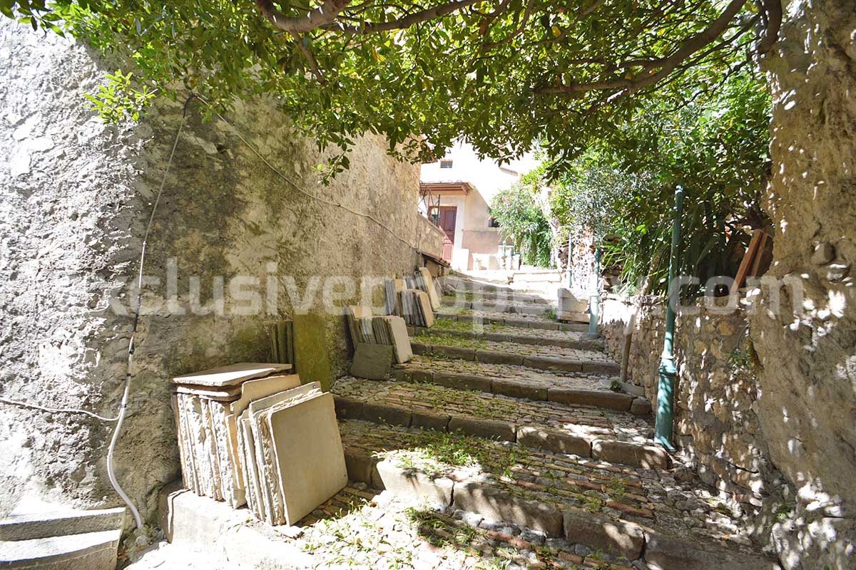 Historic Palace for Sale in Italy - Bagnoli del Trigno - Molise - Enormous Panoramic Terrace and Unique Rock Garden