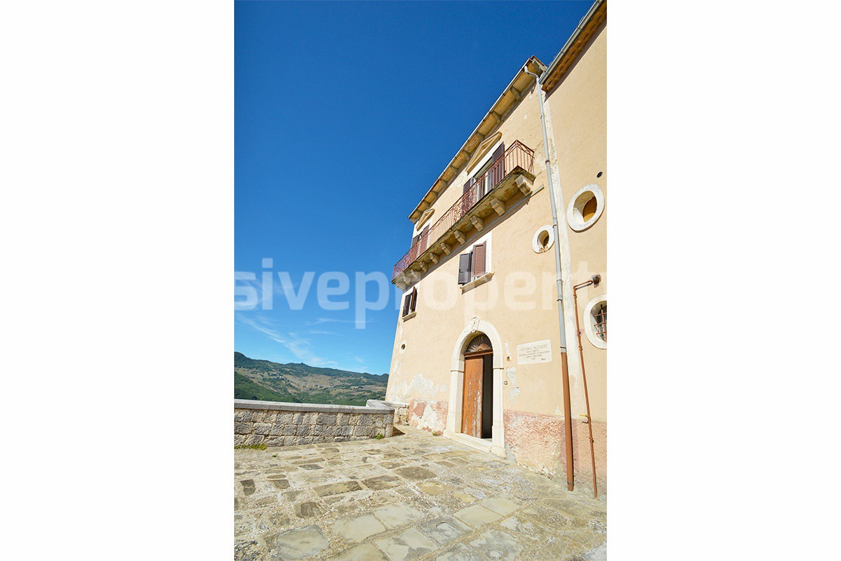 Historic Palace for Sale in Italy - Bagnoli del Trigno - Molise - Enormous Panoramic Terrace and Unique Rock Garden
