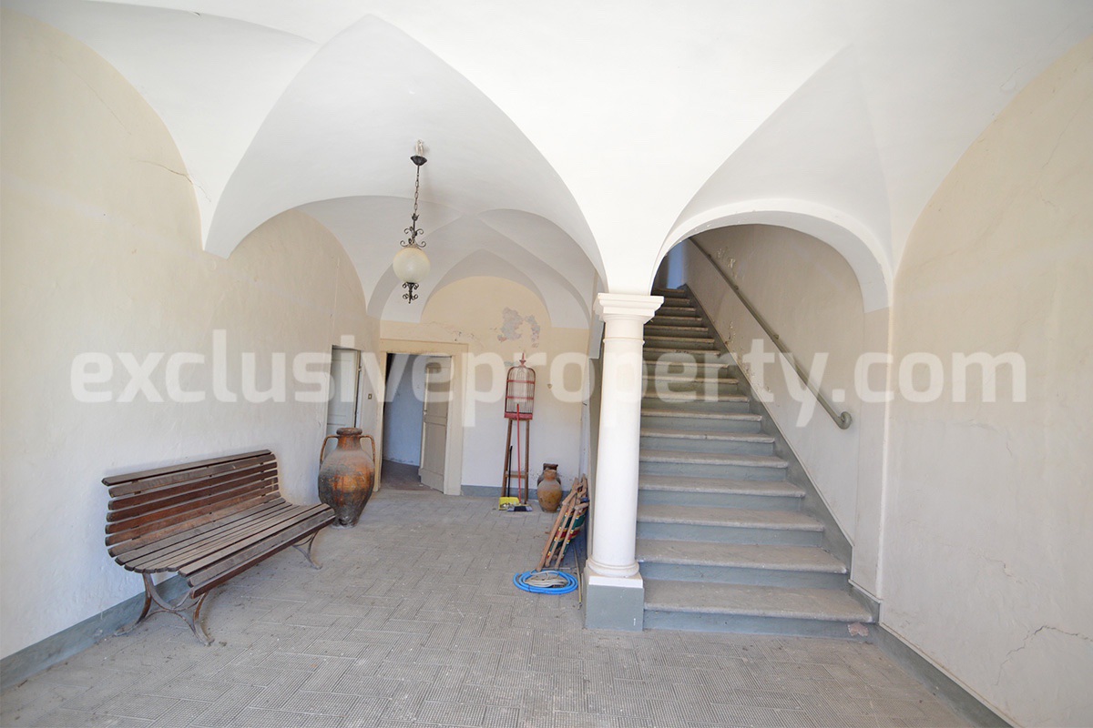 Historic Palace for Sale in Italy - Bagnoli del Trigno - Molise - Enormous Panoramic Terrace and Unique Rock Garden