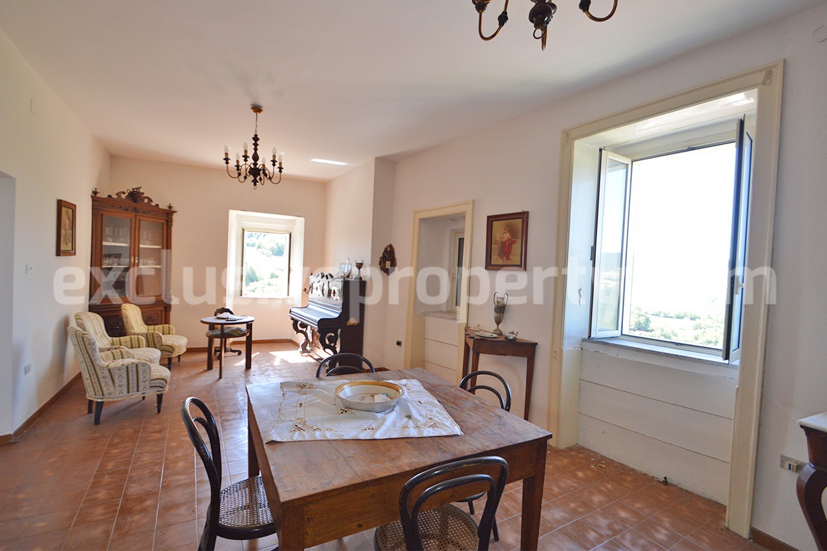 Historic Palace for Sale in Italy - Bagnoli del Trigno - Molise - Enormous Panoramic Terrace and Unique Rock Garden