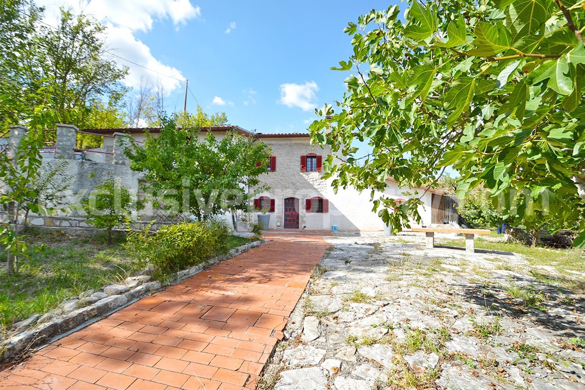 Stone Country House for Sale in Molise - Italy with Terrace and Land