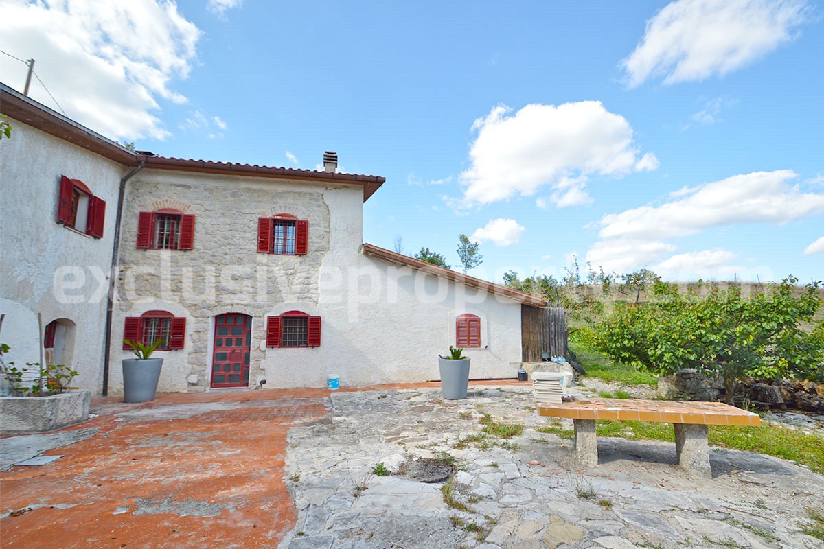 Stone Country House for Sale in Molise - Italy with Terrace and Land