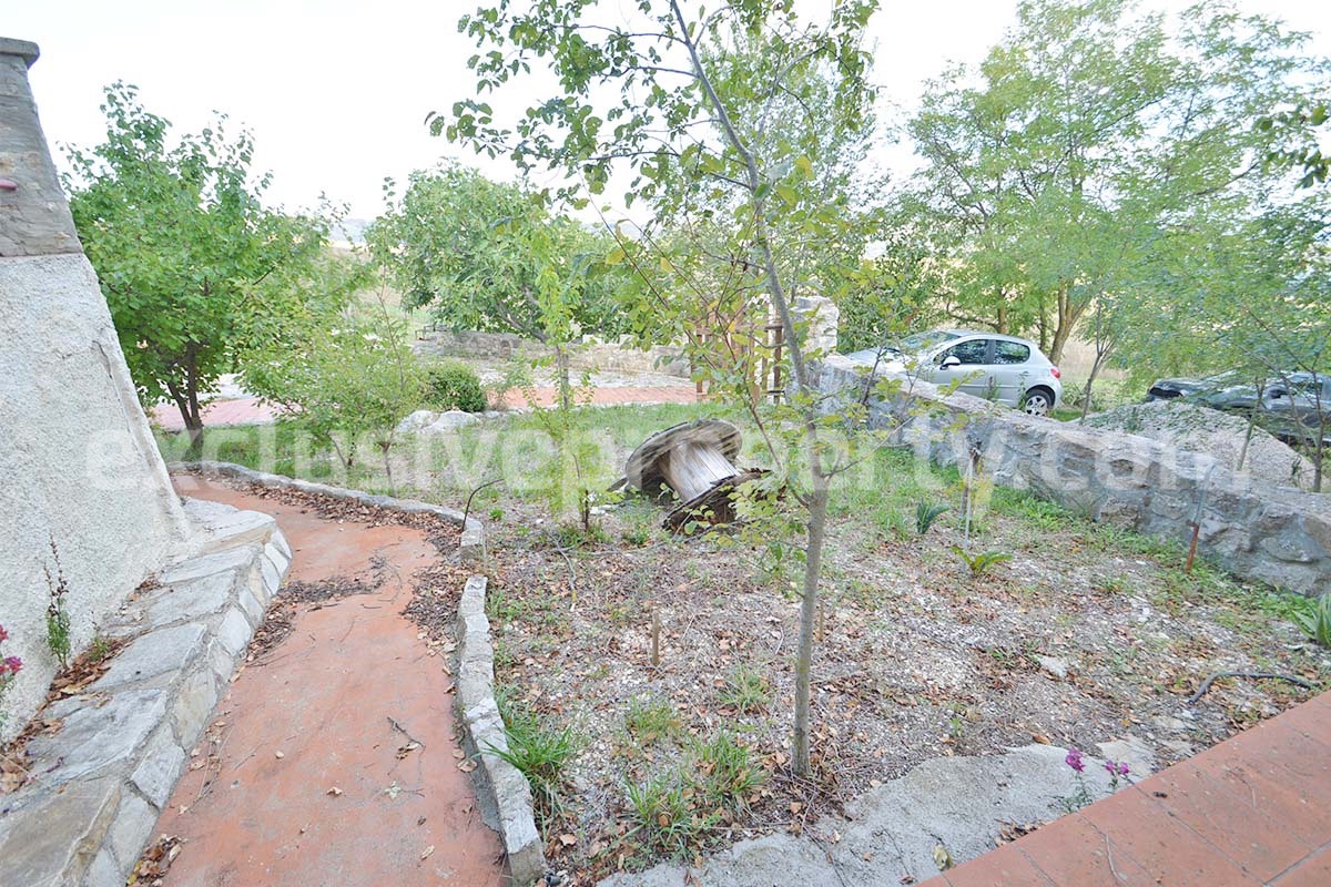 Stone Country House for Sale in Molise - Italy with Terrace and Land
