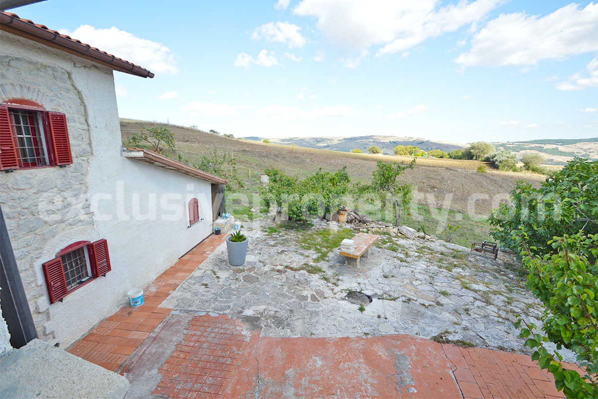 Stone Country House for Sale in Molise - Italy with Terrace and Land