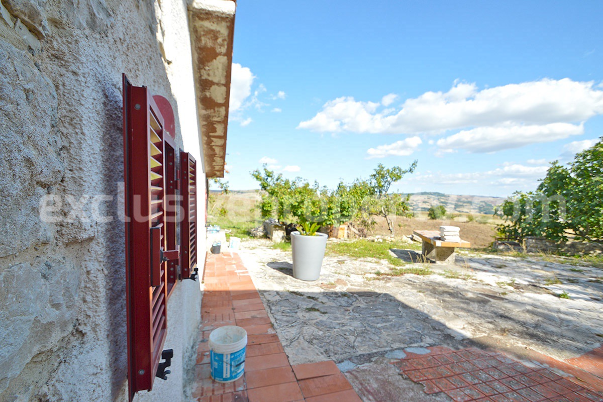Stone Country House for Sale in Molise - Italy with Terrace and Land