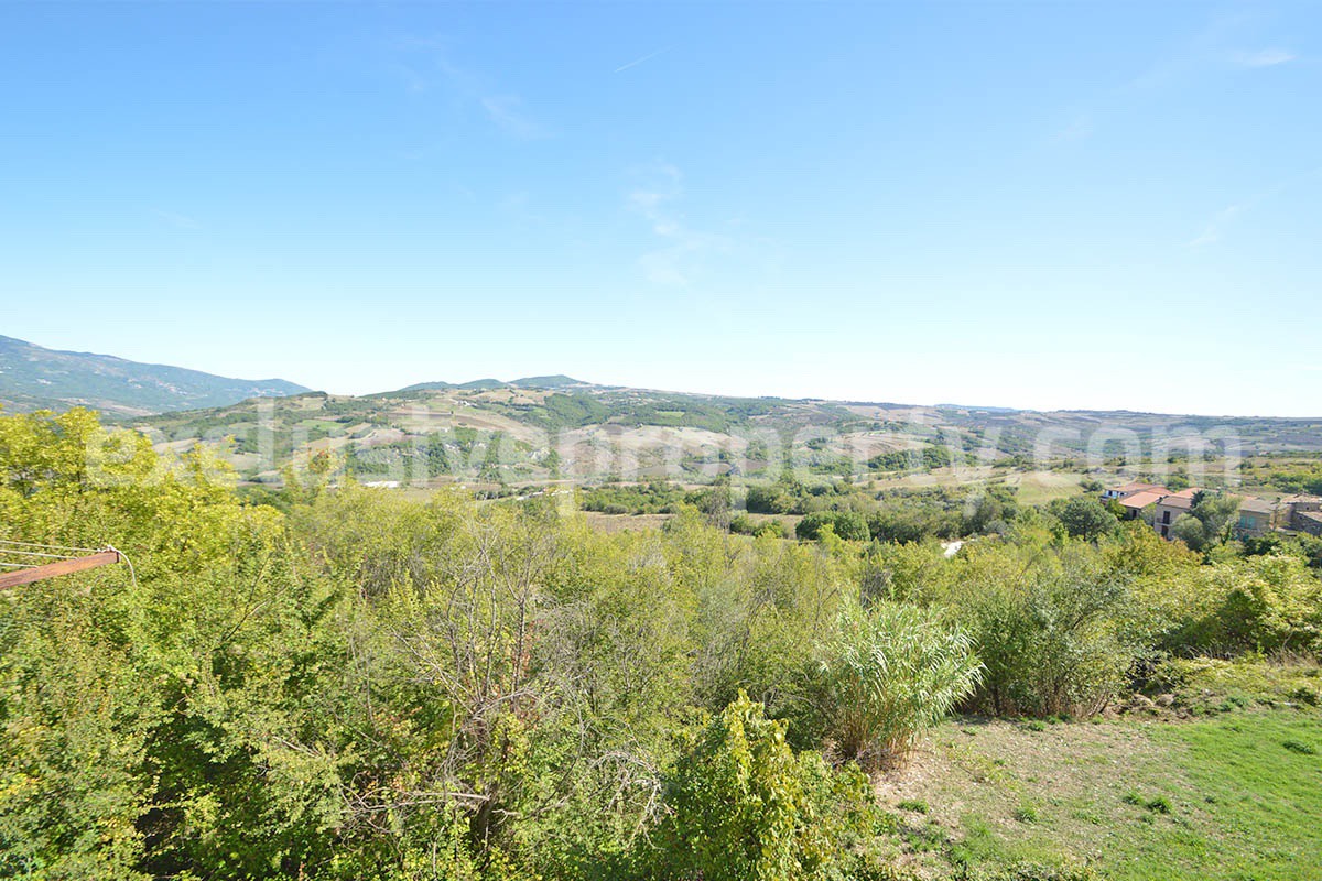Stone House for Sale in Bagnoli del Trigno - Molise with Terrace - Land and Views