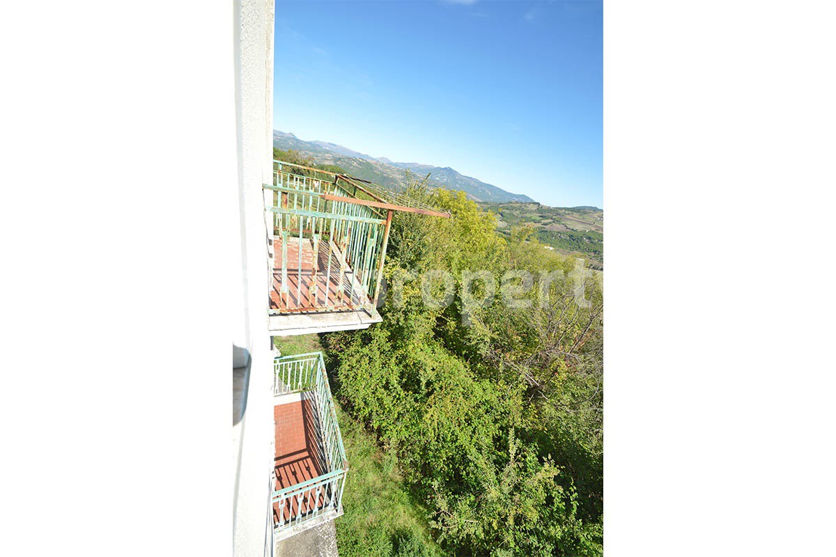Stone House for Sale in Bagnoli del Trigno - Molise with Terrace - Land and Views