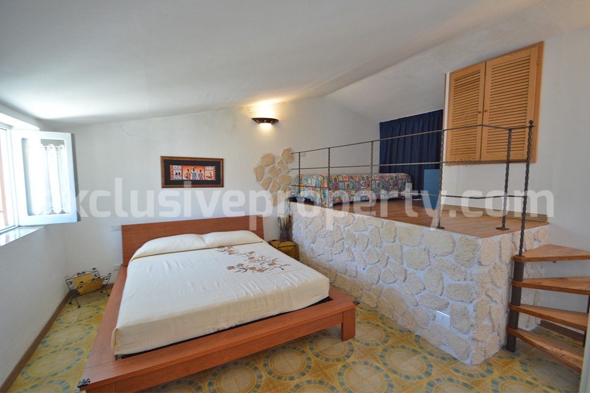 Stone House for Sale in Bagnoli del Trigno - Molise with Terrace - Land and Views