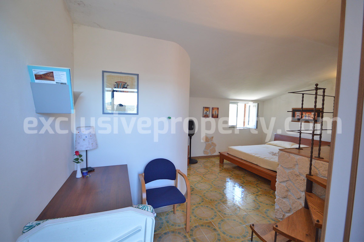 Stone House for Sale in Bagnoli del Trigno - Molise with Terrace - Land and Views