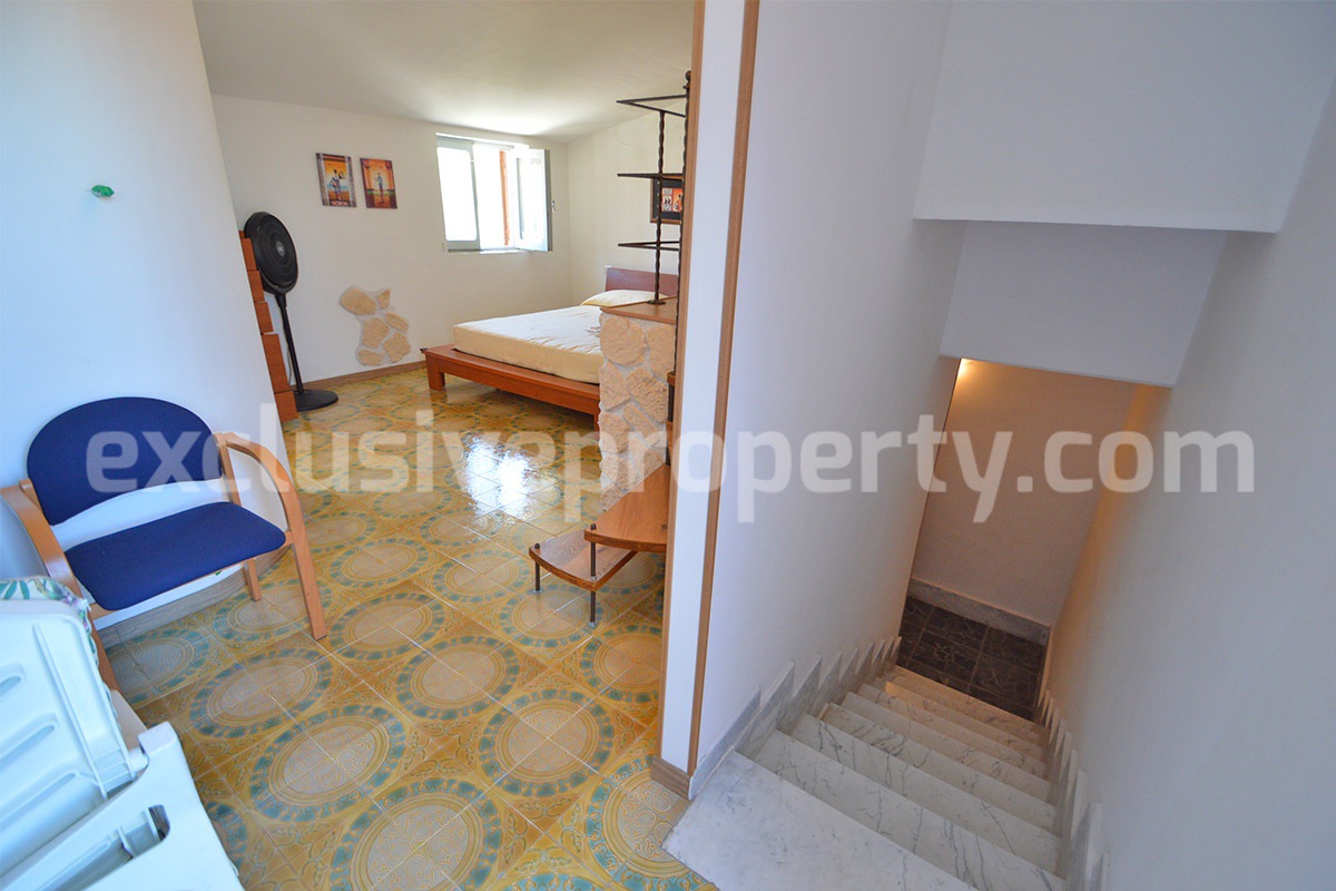 Stone House for Sale in Bagnoli del Trigno - Molise with Terrace - Land and Views