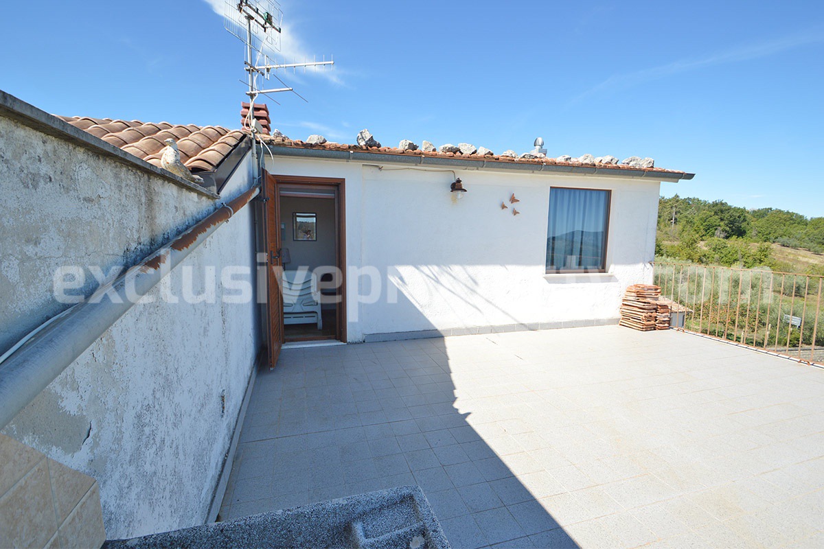 Stone House for Sale in Bagnoli del Trigno - Molise with Terrace - Land and Views