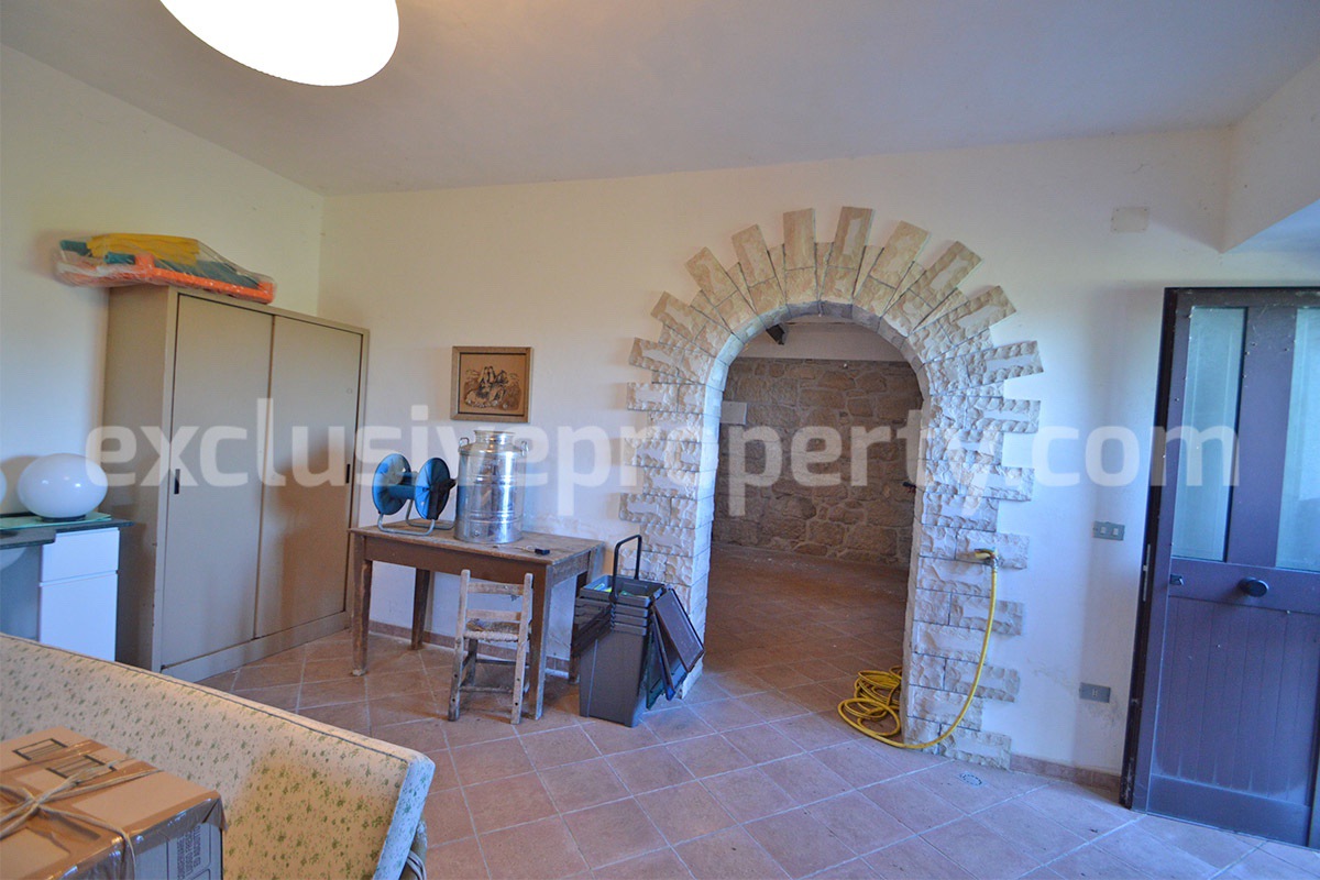 Stone House for Sale in Bagnoli del Trigno - Molise with Terrace - Land and Views