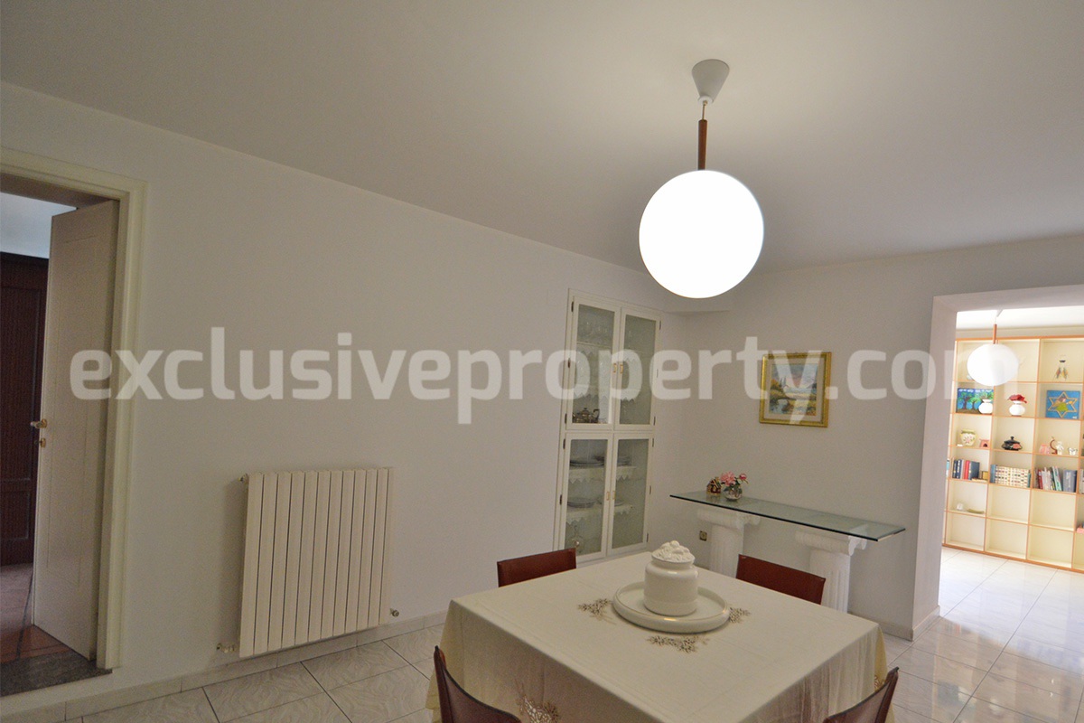 Large Furnished Town House with Sea View Terraces - Garage and Shop for Sale in Tavenna - Molise