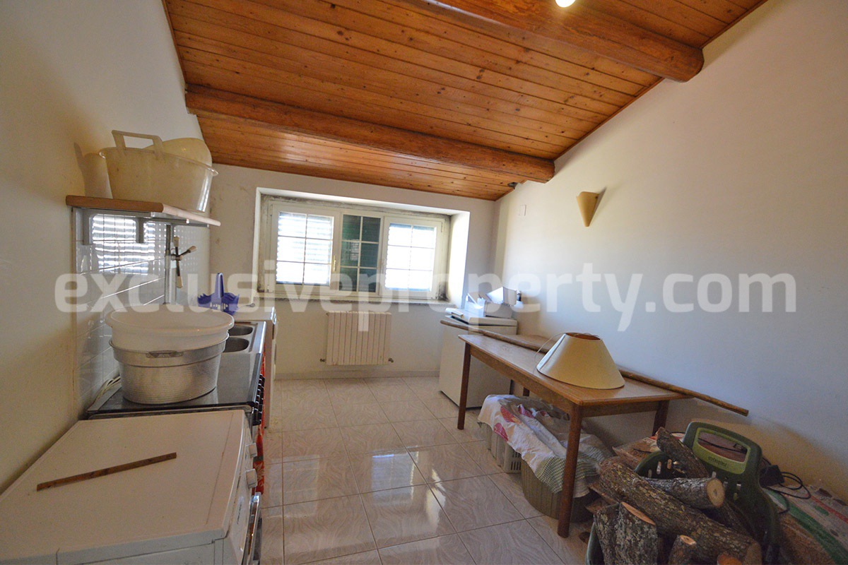 Large Furnished Town House with Sea View Terraces - Garage and Shop for Sale in Tavenna - Molise