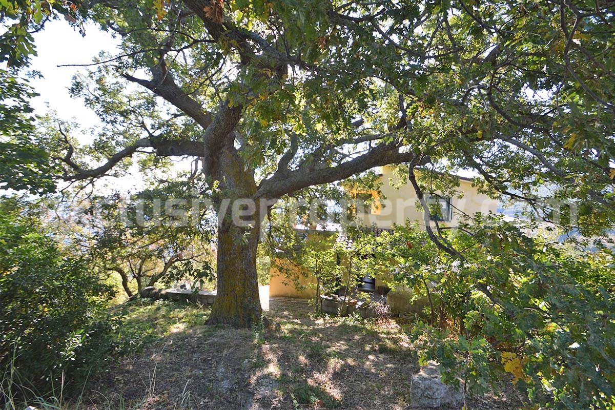 Italian Lake-View Country House for Sale in Molise - Panoramic Terrace - Private Land in Guardialfiera