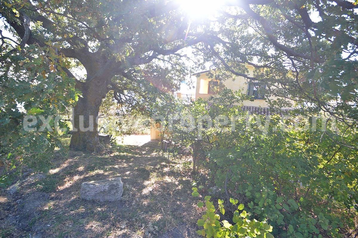 Italian Lake-View Country House for Sale in Molise - Panoramic Terrace - Private Land in Guardialfiera