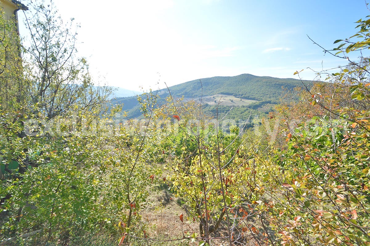 Italian Lake-View Country House for Sale in Molise - Panoramic Terrace - Private Land in Guardialfiera