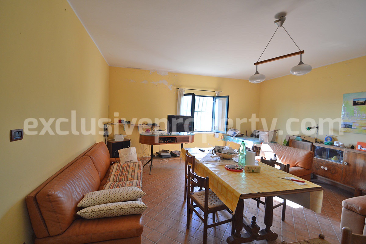 Italian Lake-View Country House for Sale in Molise - Panoramic Terrace - Private Land in Guardialfiera