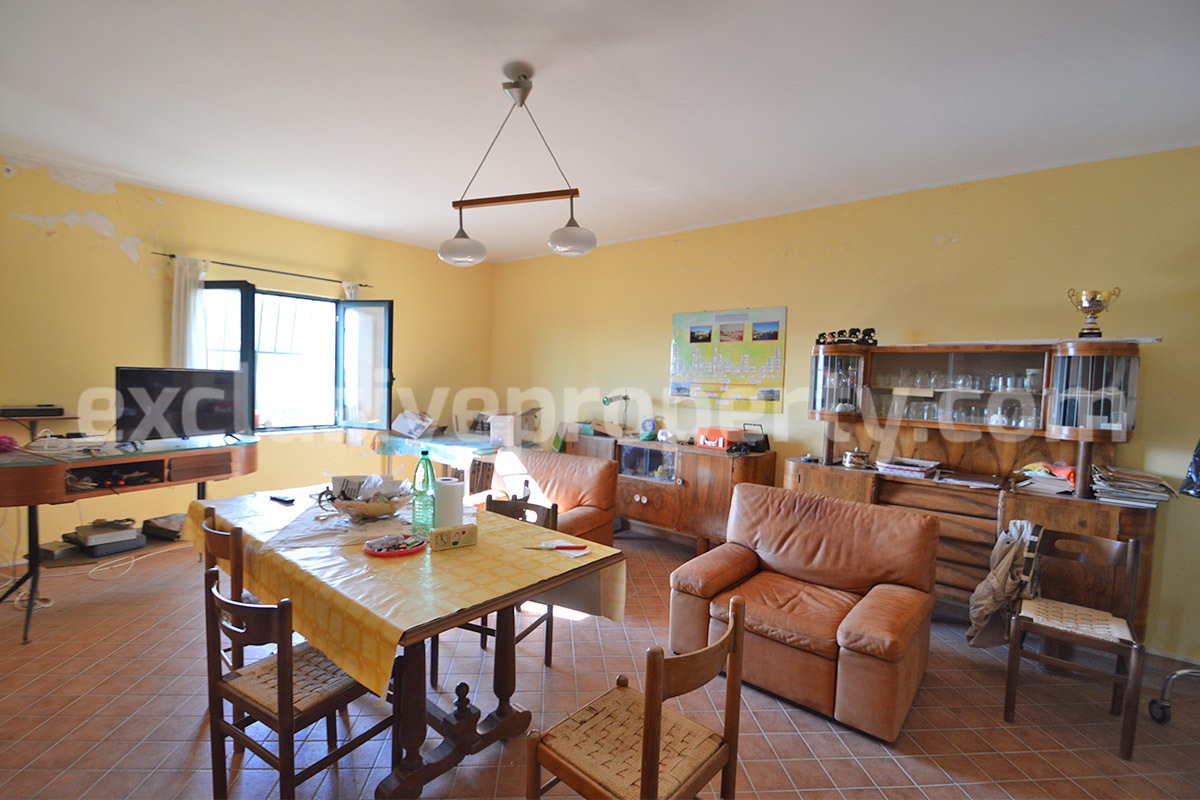 Italian Lake-View Country House for Sale in Molise - Panoramic Terrace - Private Land in Guardialfiera