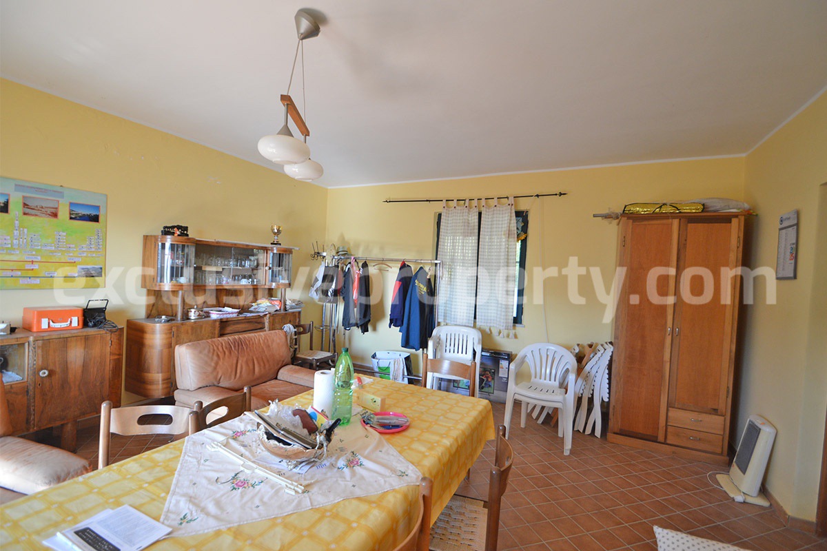 Italian Lake-View Country House for Sale in Molise - Panoramic Terrace - Private Land in Guardialfiera