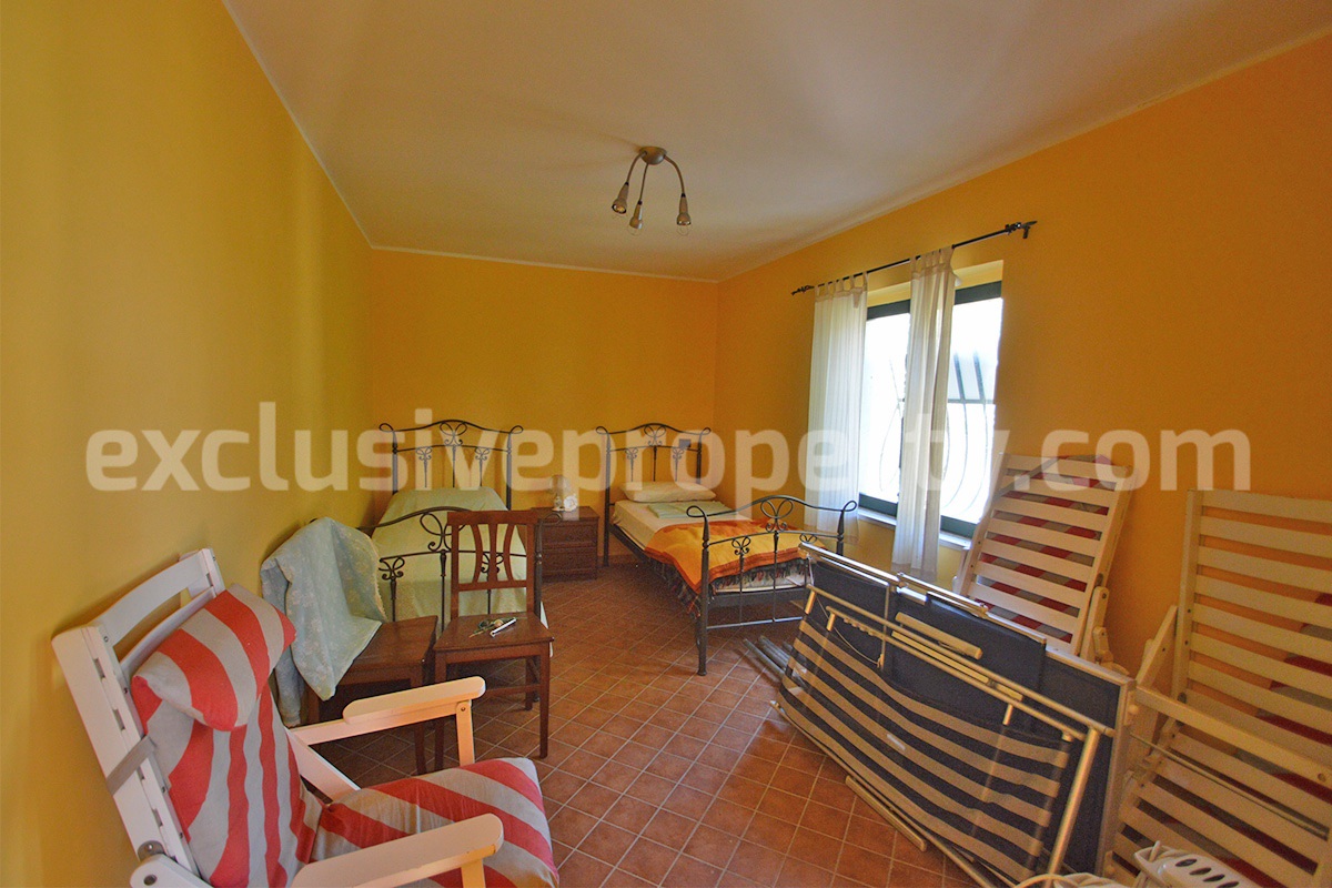 Italian Lake-View Country House for Sale in Molise - Panoramic Terrace - Private Land in Guardialfiera