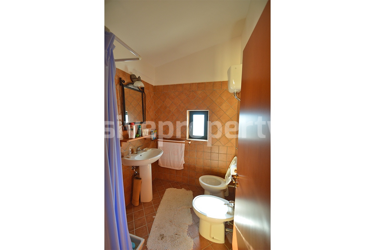 Italian Lake-View Country House for Sale in Molise - Panoramic Terrace - Private Land in Guardialfiera