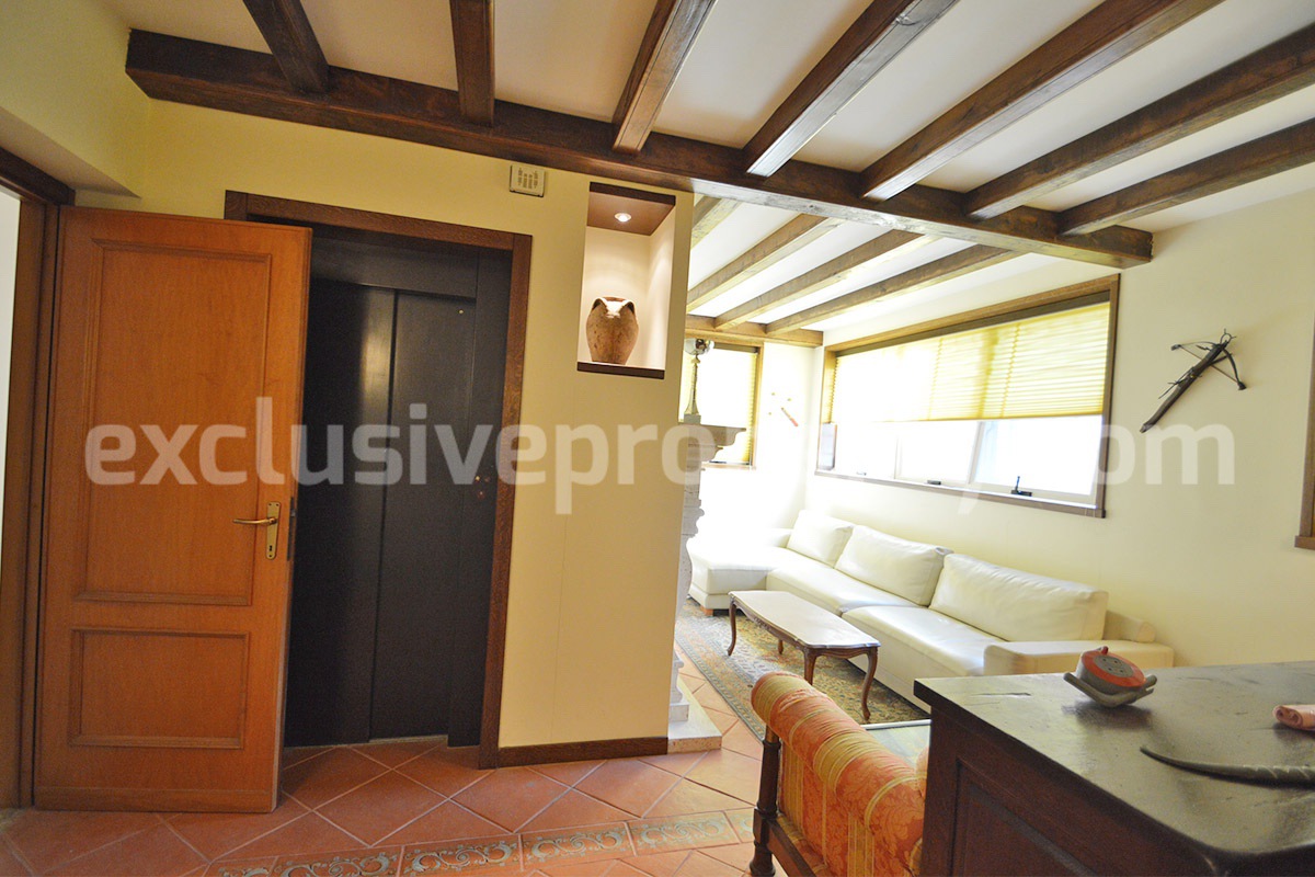 Spacious stone property with terrace - lift - garage and two units for sale in Bagnoli del Trigno - Molise - Italy