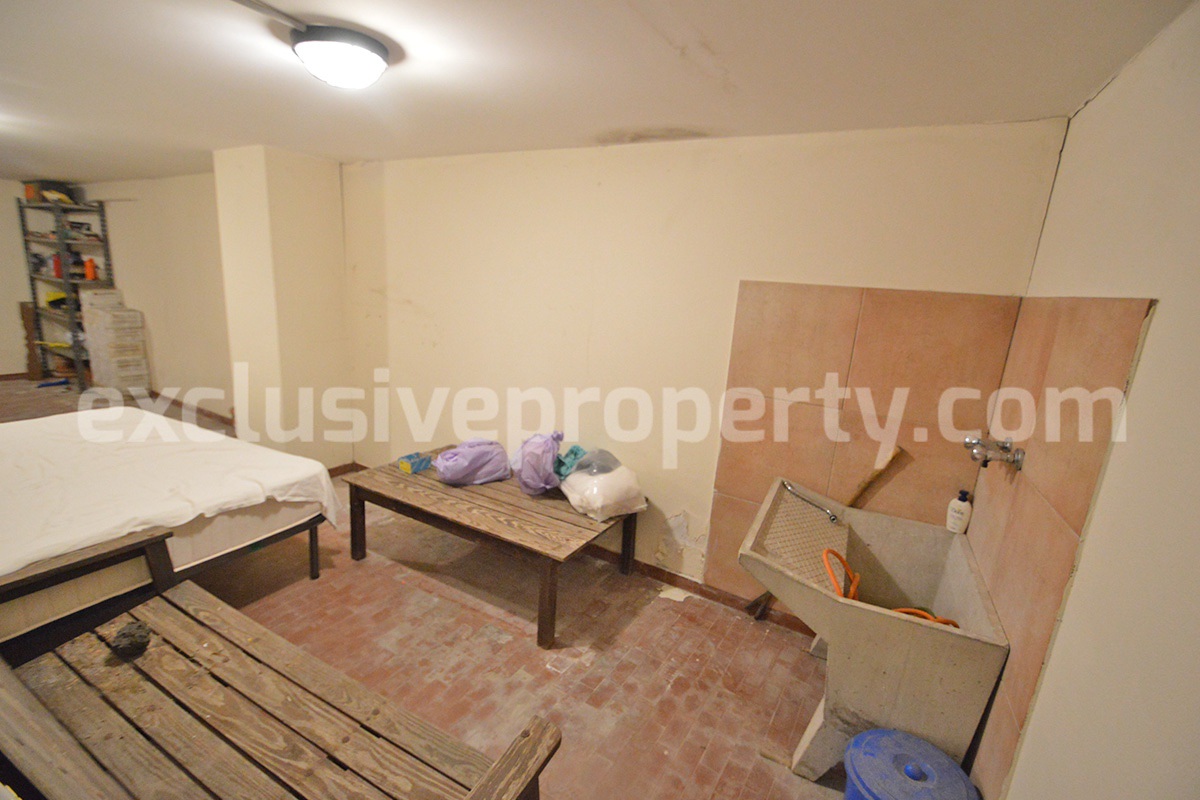 Spacious stone property with terrace - lift - garage and two units for sale in Bagnoli del Trigno - Molise - Italy