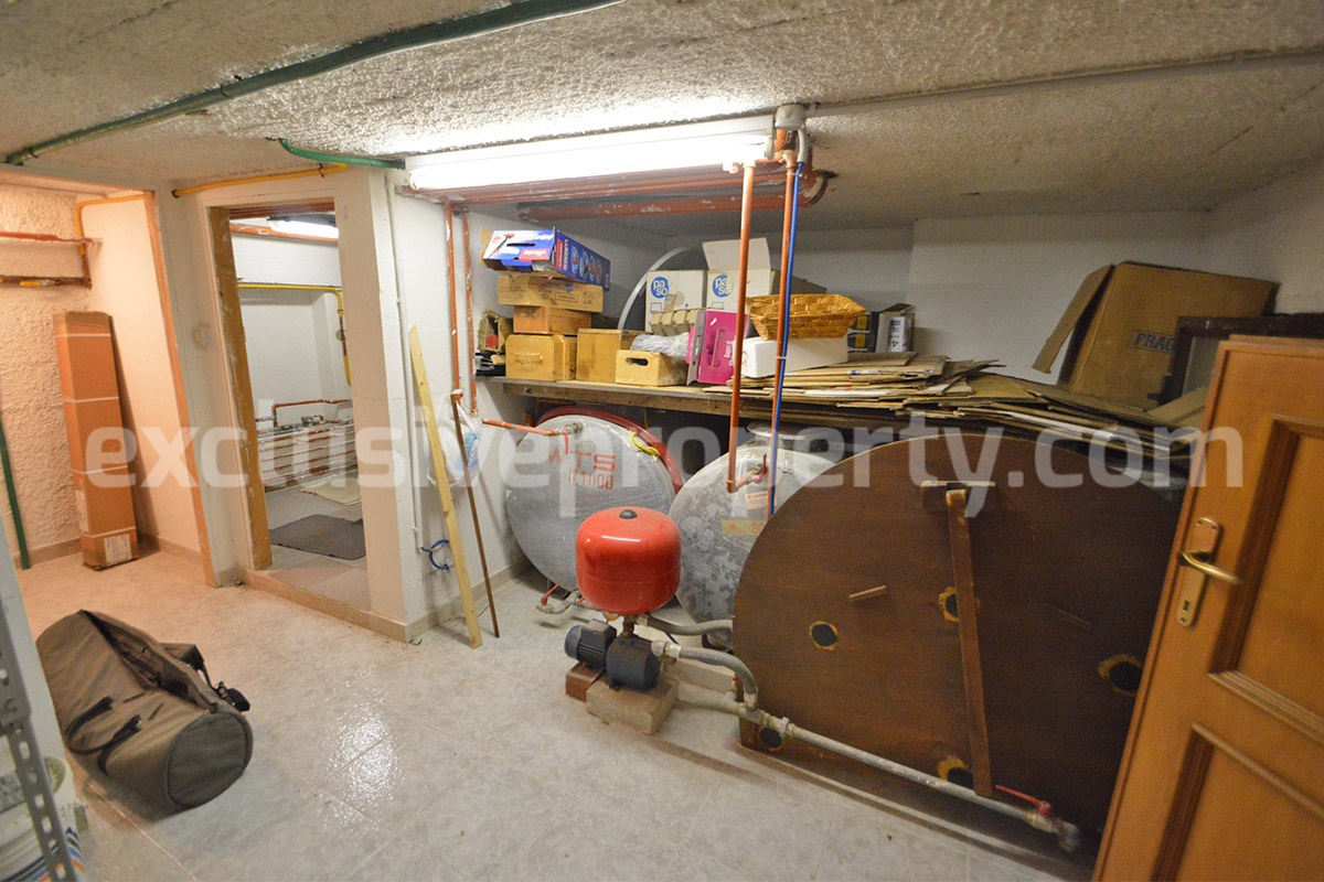 Spacious stone property with terrace - lift - garage and two units for sale in Bagnoli del Trigno - Molise - Italy