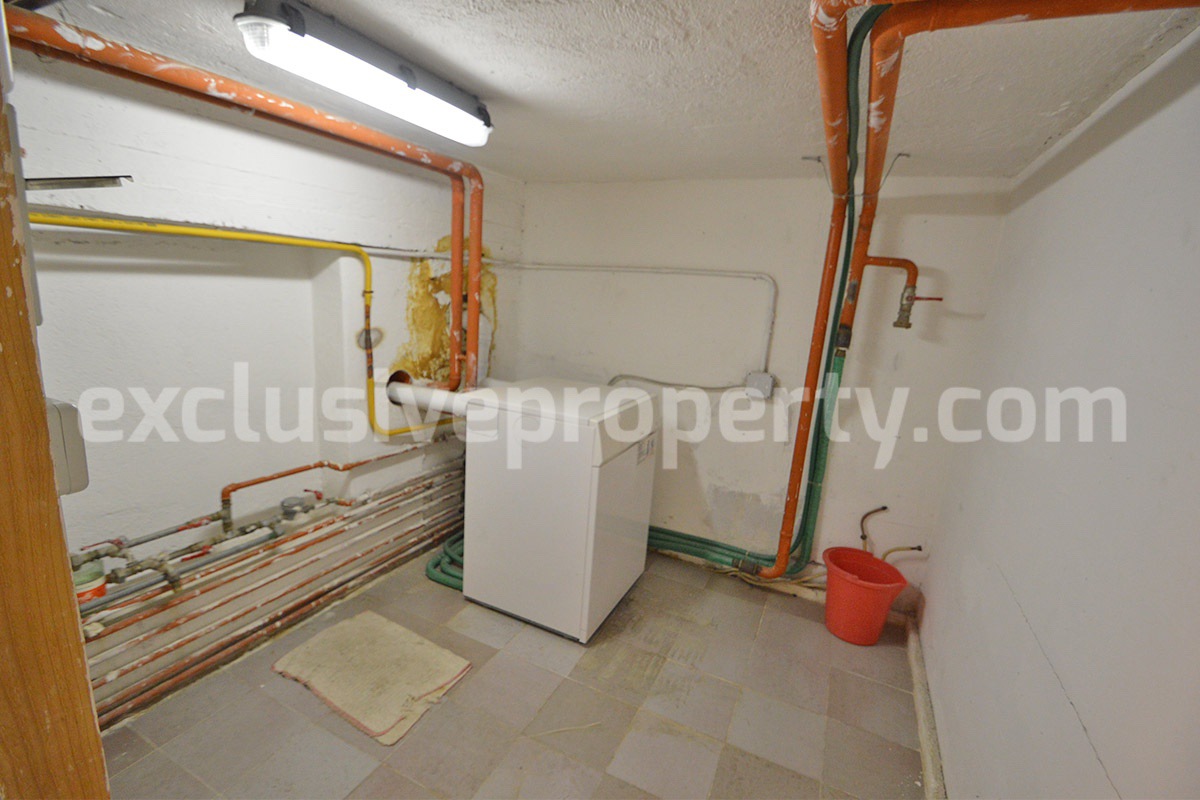 Spacious stone property with terrace - lift - garage and two units for sale in Bagnoli del Trigno - Molise - Italy