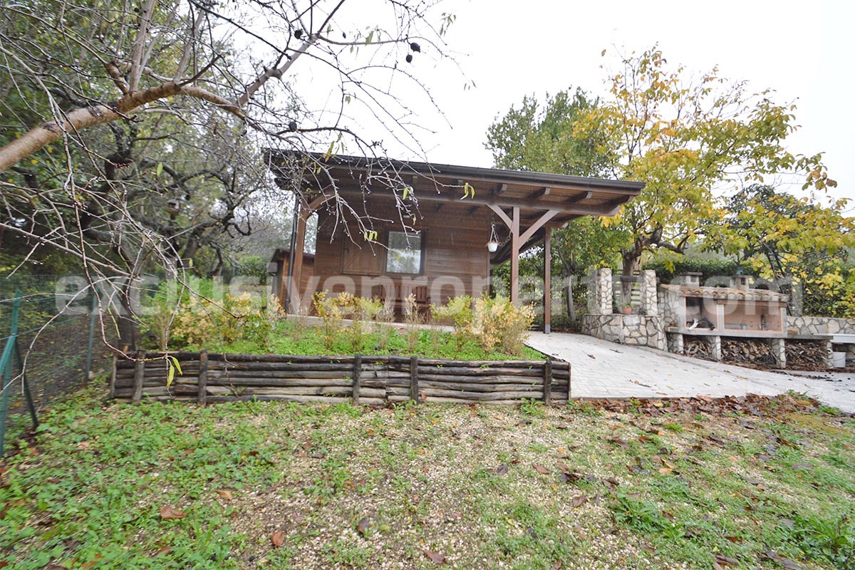 Peaceful Country Oasis for Sale near Mafalda - Molise with Olive Grove - Stone House and Wooden Building